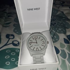 Nine west gray and rose gold watch